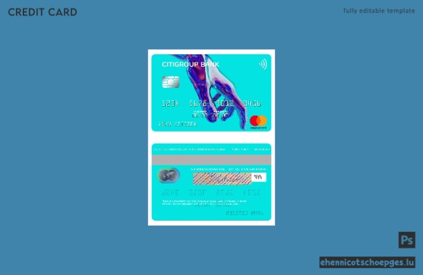 USA Citigroup Bank Mastercard Beispielvorschau